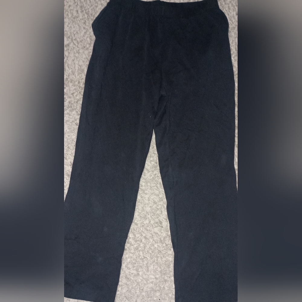 Women's Lands End Leggings Size XL Color Black Stretch Mom Comfort Soft Walking - Picture 3 of 3